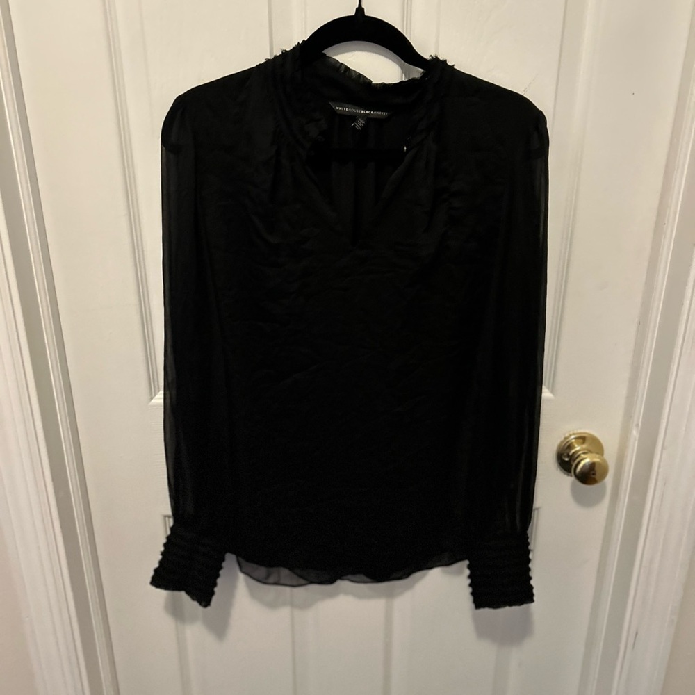 White House Black Market Elegant Black Women's Top